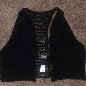 Fishnet Buckle Top